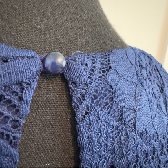 Francesca’s Blue Lace A-line Dress S - Picture 9 of 11